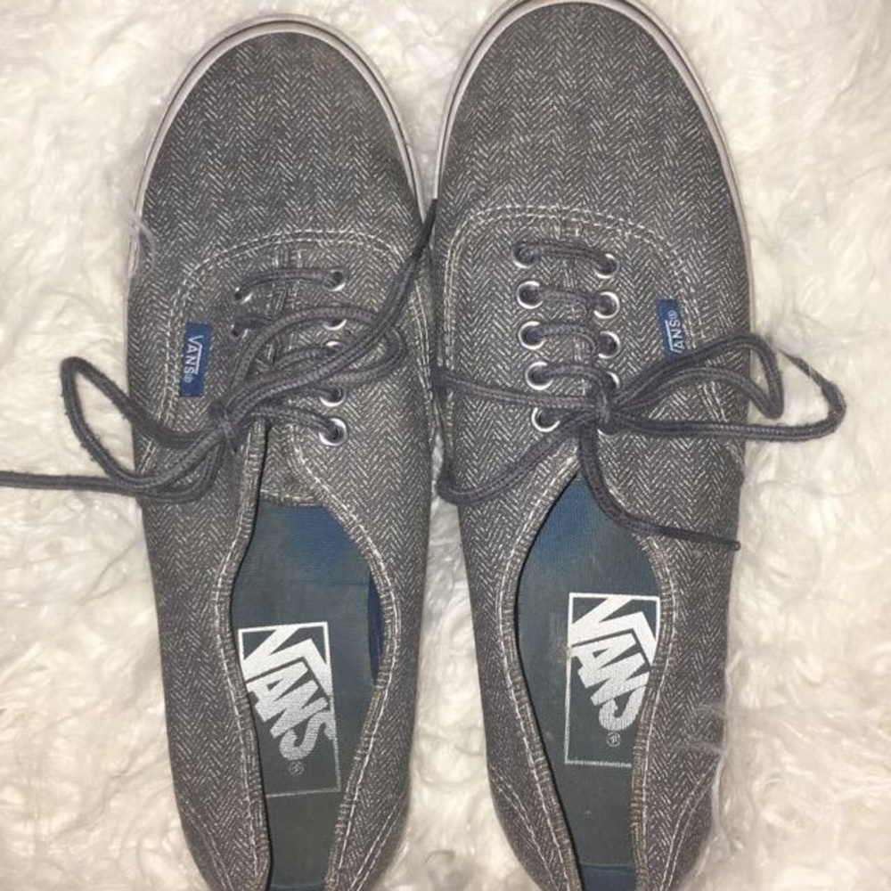Grey and white classic vans